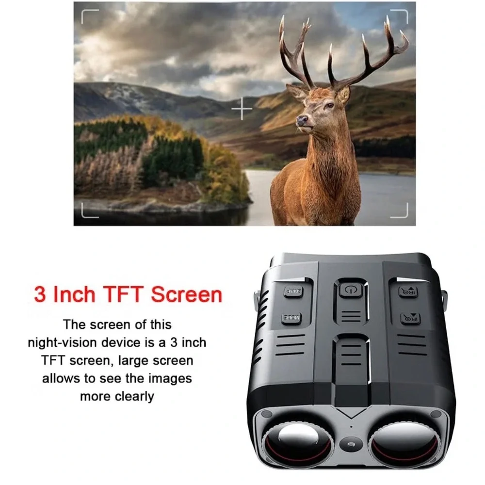 TacRight Night Vision Pro 4K Binoculars 10x Zoom Infrared Digital Device Black